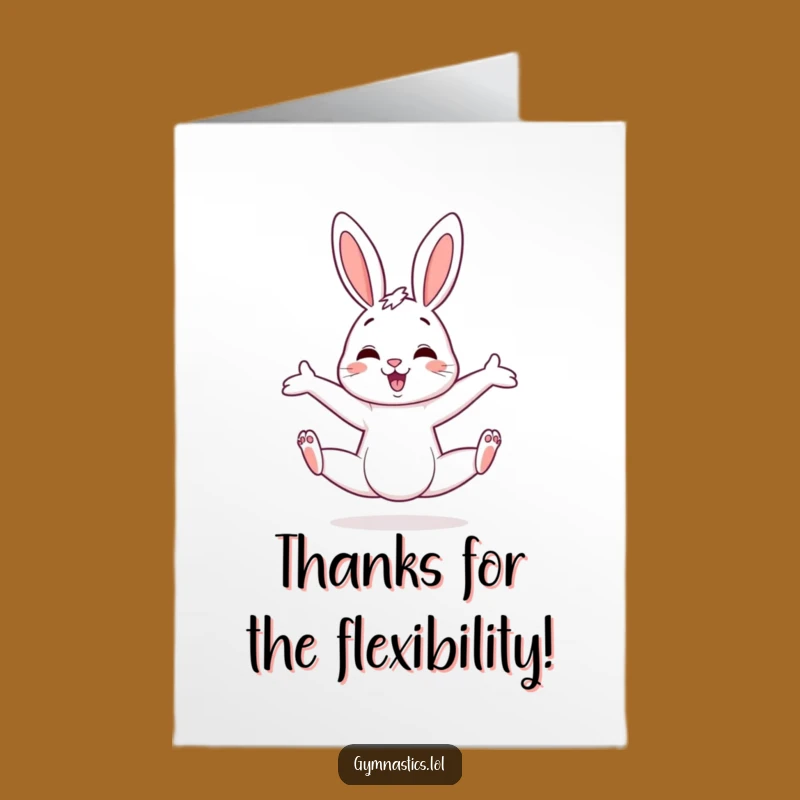 Free Printable Thank You Card: Bunny Split Gratitude Downloadable Gift