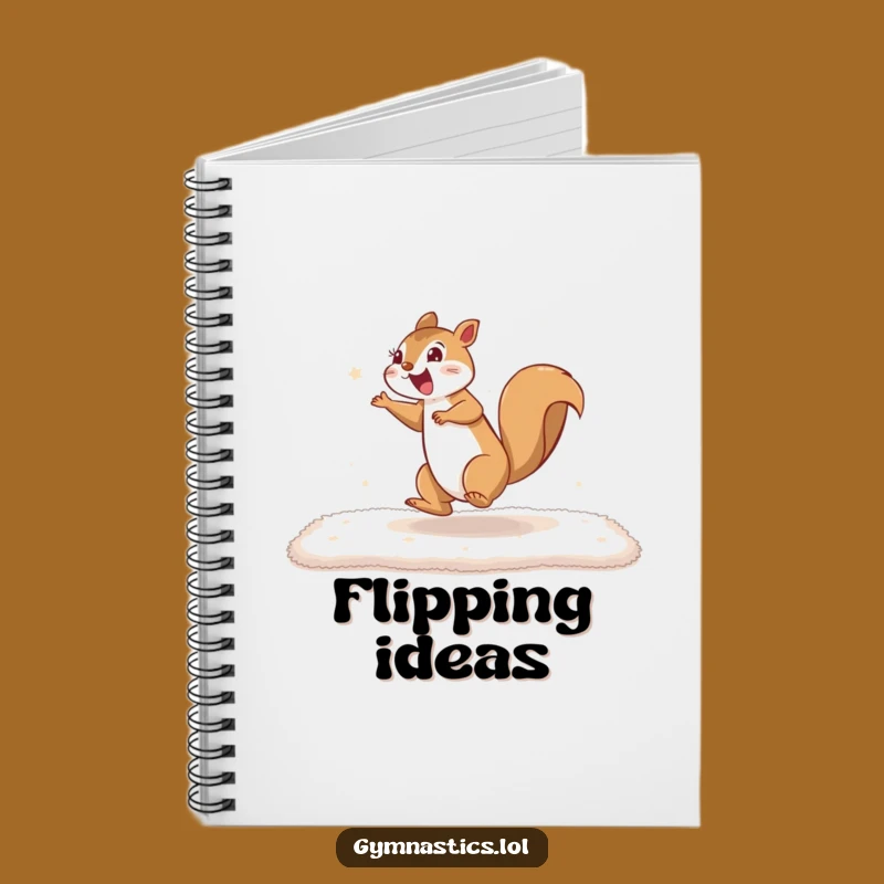 Funny Squirrel Cartwheel Notebook - Jot Down Ideas with Energy, Perfect Gift