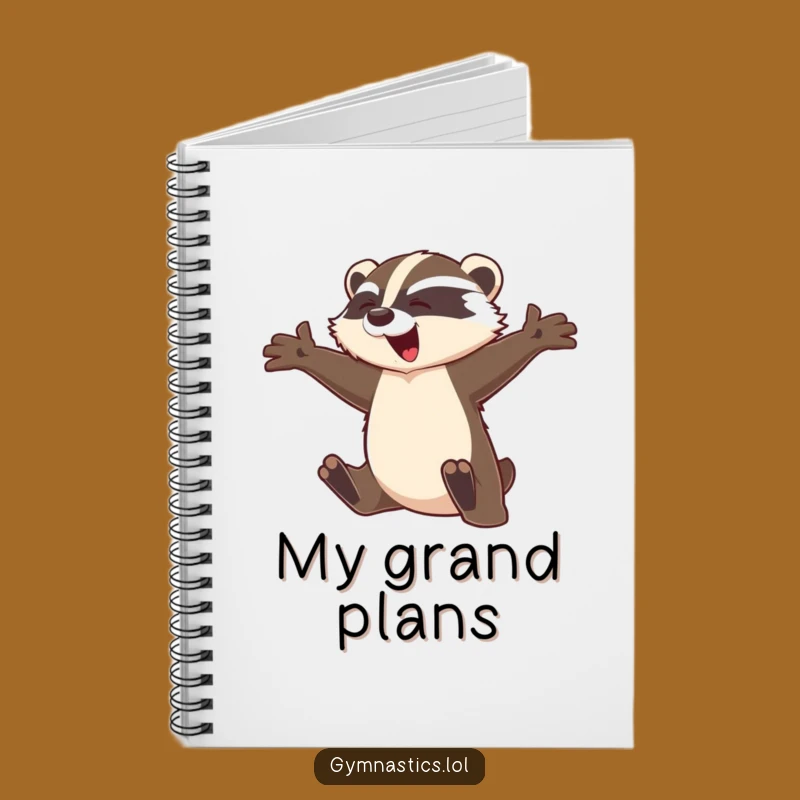 Funny Badger Leap Notebook - Hilarious Journal for Expressive Ideas Gift
