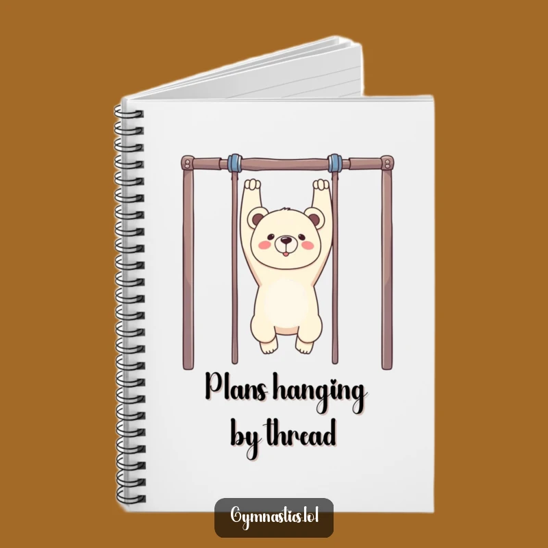 Funny Bear Gym Notebook: Jot Down Ideas with Upside Down Bear