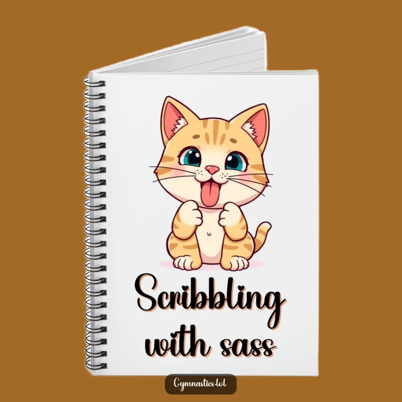 Funny Cat Yoga Notebook: Journal Your Thoughts with Tongue-Out Pose