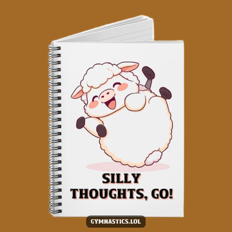Funny Sheep Notebook: Giggling Ewe's Tumble for Playful Jotting