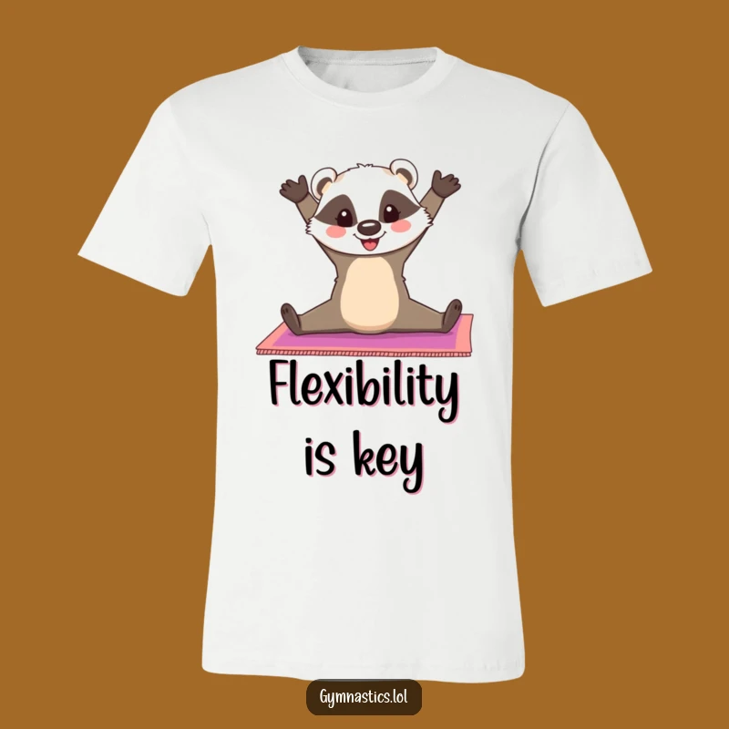 Funny Badger Split Gymnastics T-Shirt: Cheerful Moves for a Fun Gift