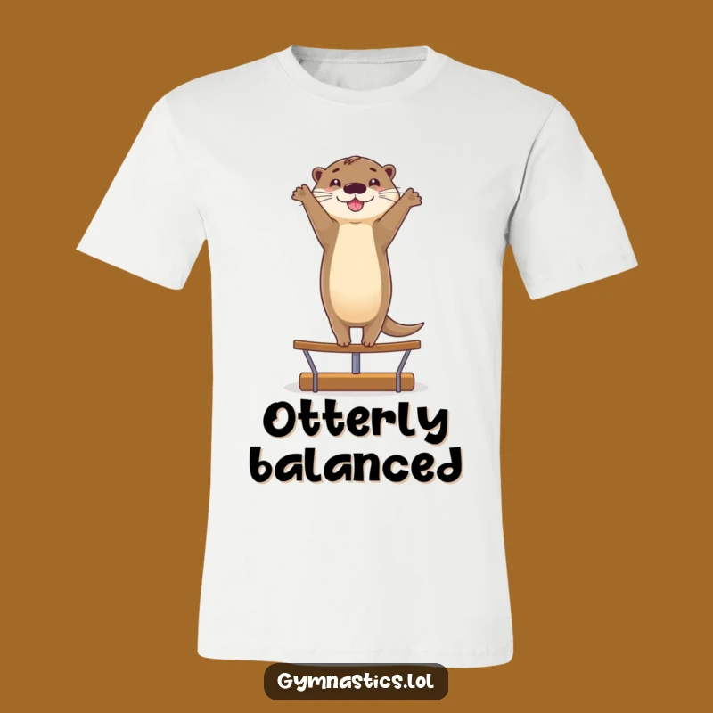 Funny Smiling Otter Handstand T-Shirt - Whimsical Gift for Fun Lovers