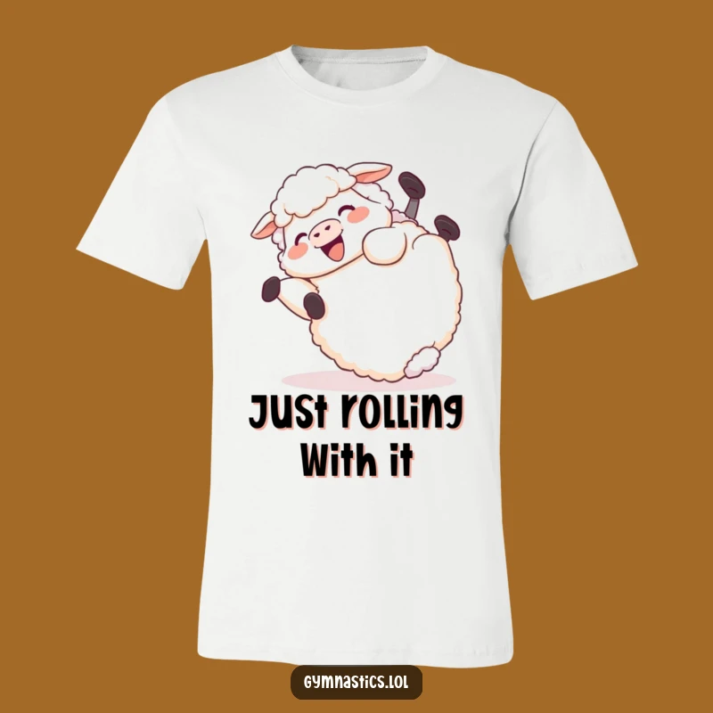 Funny Sheep Tee: Giggling Ewe's Hilarious Tumble for Playful Style