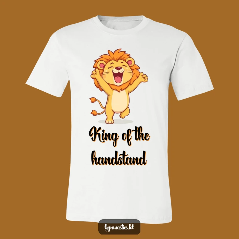 Funny Lion Handstand T-Shirt: Roar with Pride in This Hilarious Design