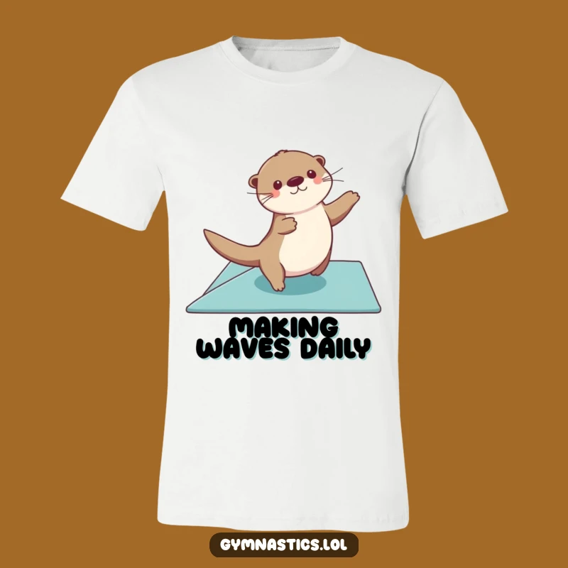 Funny Otter Gymnastics T-Shirt - Elegant & Hilarious Athlete Tee