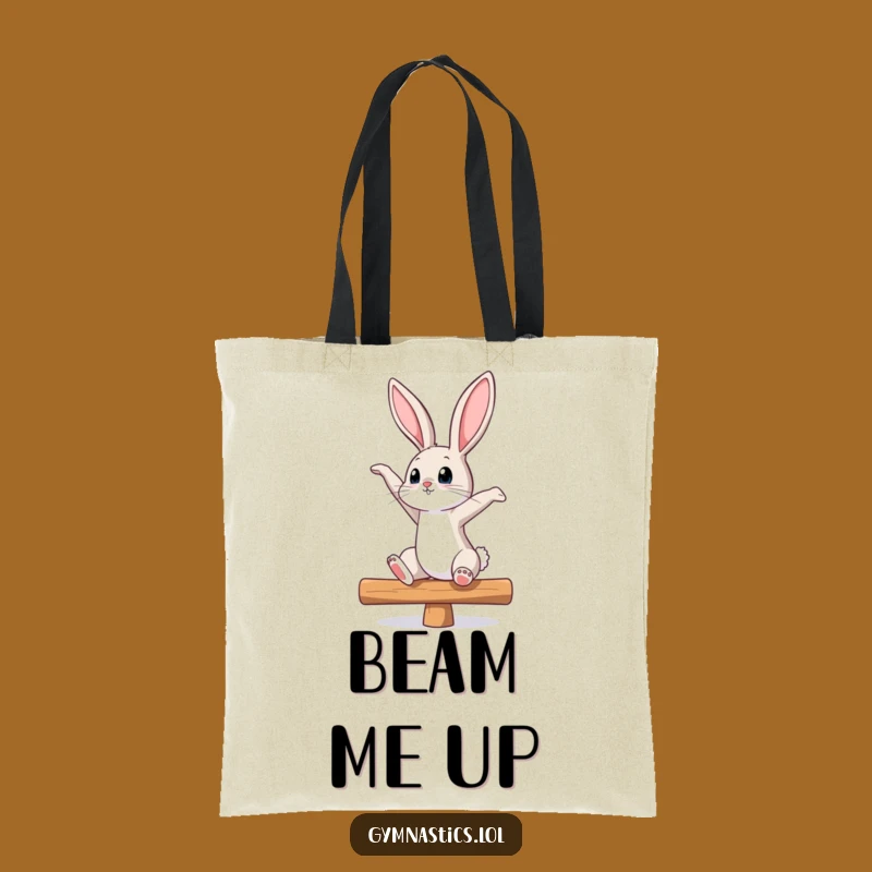 Funny Bunny Balance Beam Tote Bag - Carry Your Gear with Style, Perfect Gift
