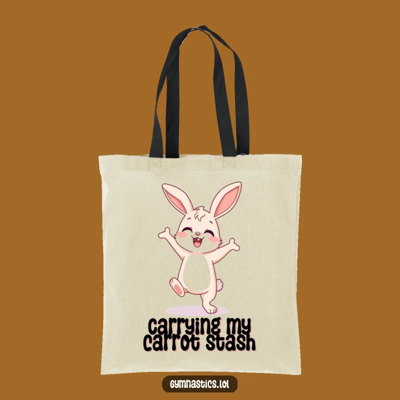 Funny Bunny Tote Bag: Enthusiastic Handstand Antics for Daily Errands