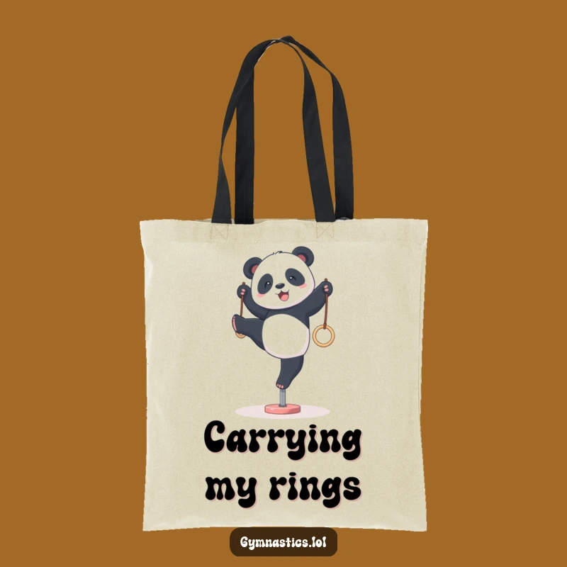 Funny Panda Gymnastics Tote Bag: Carry Your Humor with Effortless Style!