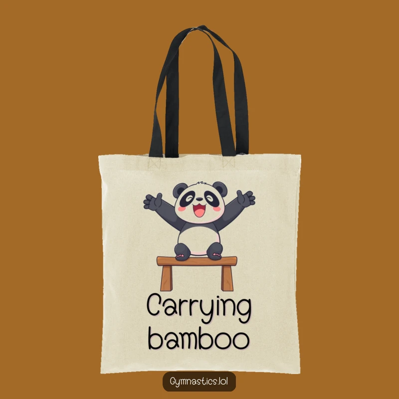 Funny Panda Beam Tote Bag a Practical and Peaceful Gift